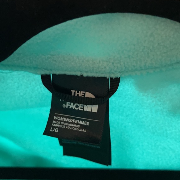 The North Face aqua green with orange full zip LG - Picture 8 of 10